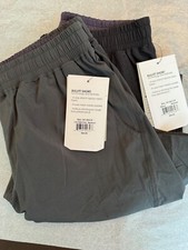 NEW TWO PAIR Rhone NWT Mens Bullitt Stretch Athletic Shorts Black Gray Medium