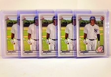 LOT 5x 2020 Bowman 1st Jasson Dominguez Paper Base BP-8 Yankees HOT ROOKIE RC L6