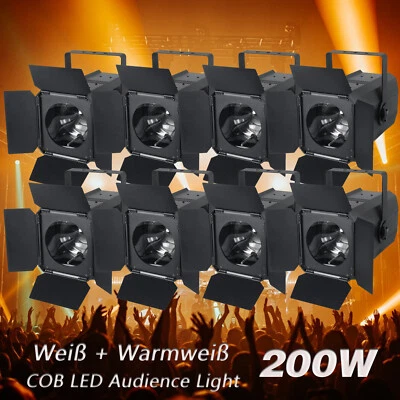 8X 200W COB LED Par Scheinwerfer DMX Kalt Warmweiß Zoom Theaterstrahler Bar Show - Bild 1 von 4