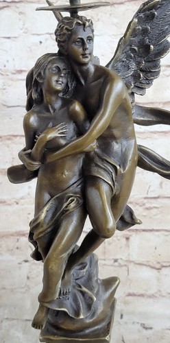 Bronze Sculpture Eros and Psyche For Valentine Day Gift Thoughtful Nude Artwork - 第 5/7 張圖片