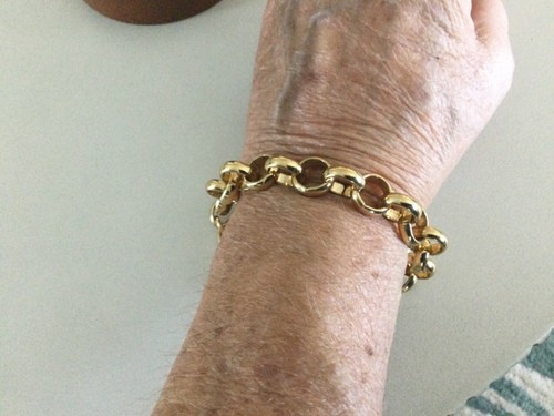 Signed Toggle Marc Jacobs Gold Electroplate Oval Link Chain Bracelet - 第 10/10 張圖片