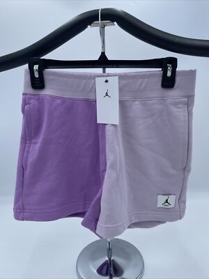 Air Jordan Women's SMALL Flight Fleece Shorts DX0391-812 Pink /purple