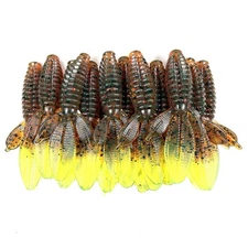 15 Hand Poured 4” Beaver Plastic Worms. “Root Beer Oil ch”