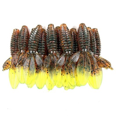 15 Hand Poured 4  Beaver Plastic Worms.  Root Beer Oil ch 