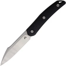 CMB Made Knives Kisame 14C28N Blade Black Handle Fixed Knife - CMB-FB01C