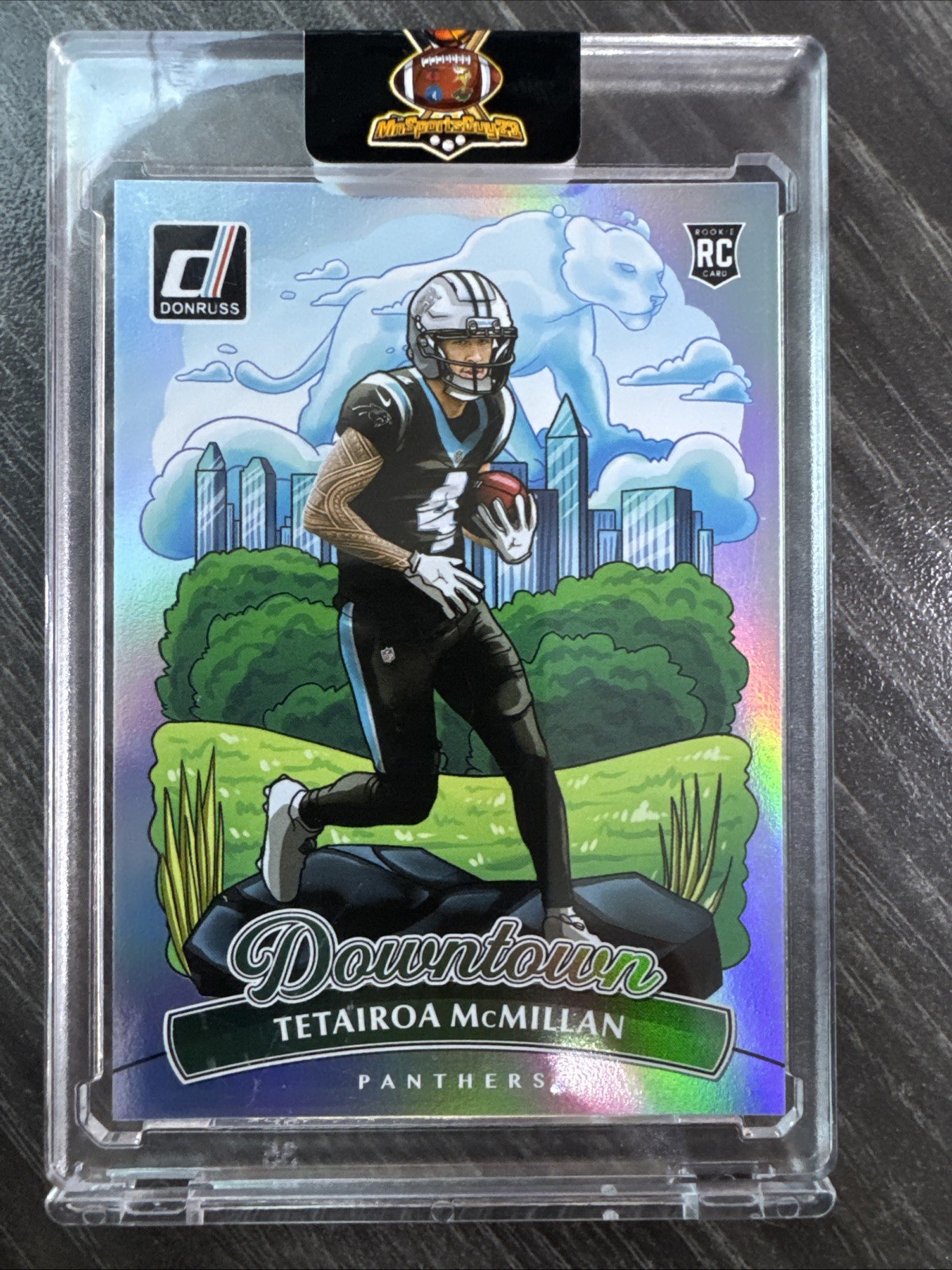 2025 Panini Donruss Downtown! Tetairoa McMillan #15 (RC) Rookie Case Hit SSP