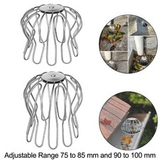 Leaf Catcher Basket 2 Pack Adjustable Zinc Wire Gutter Protection 75 to 100