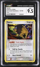 CGC 9.5 MINT+ Tauros 2006 EX Crystal Guardians 12/100 Holo Pokemon Card