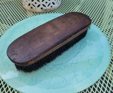 VTG 10" Wood Handle Shoe Shine Wood Brush Boot Polish Polisher Buffer Horse Hair