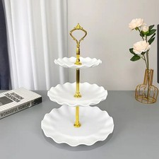 3 Tier Cake Cupcake Stand Afternoon Tea Plastic Party Dessert Display Tableware