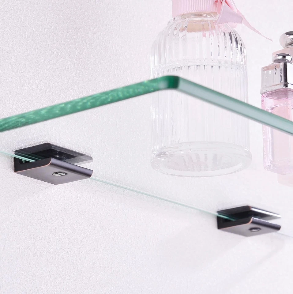 4pcs Adjustable 304 Stainless Steel Glass Clamp Clip Shelf Brackets Holder Suppo - Image 4 of 4