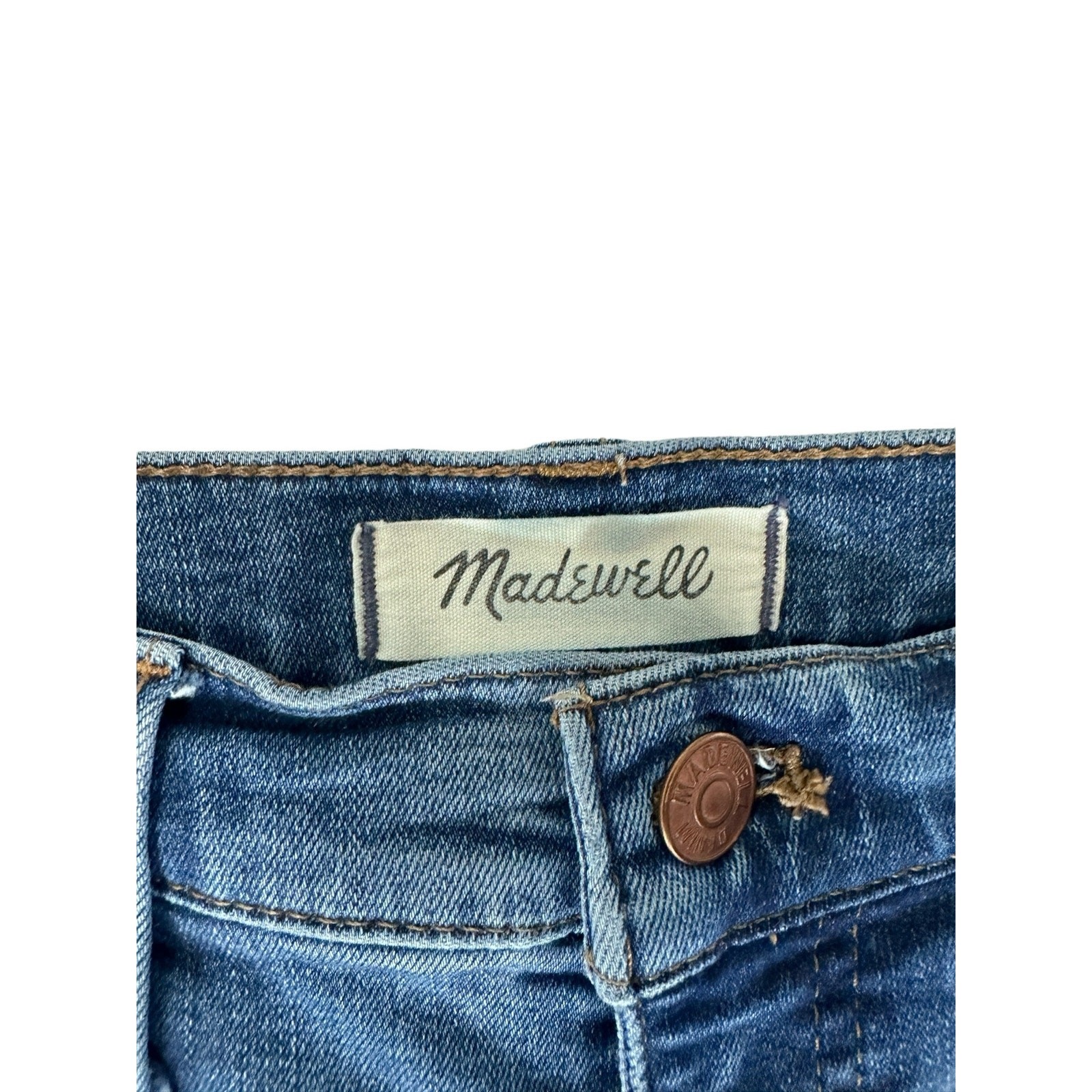 Madewell Basic Dearham Medium Wash Stovepipe Stra… - image 4