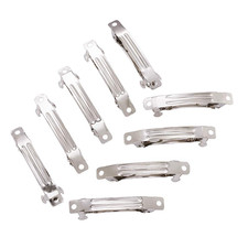 20Pcs Iron French Hair Clip Platinum Plated Metal Barrette Hairbow for DIY Jewel