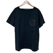 23AW HERMES Hermes Embroidered Pocket Mosaic T-Shirt, Size 36 Black Women USED