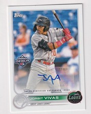 2022 Topps Pro Debut AUTOGRAPH #PD-84 JORBIT VIVAS RC Rookie AUTO Nationals