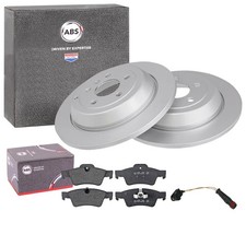 ABS BREMSSCHEIBEN + BELÄGE HINTEN passend für MERCEDES M-KLASSE W164 + W251