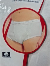 Roundtree  Yorke Men's Full Cut Briefs Size 46 Big Man 3 pairs Cotton White 57