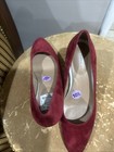 Aerosoles Women's US 10 1/2 Bette Red Suede Dress On Block Heels Shoes 1143 — photo 1