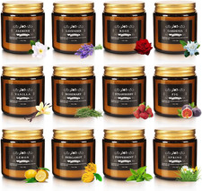 Scented Candle Set 12 Pack, Candle for Home Scented, Odor Eliminating, Stress Re