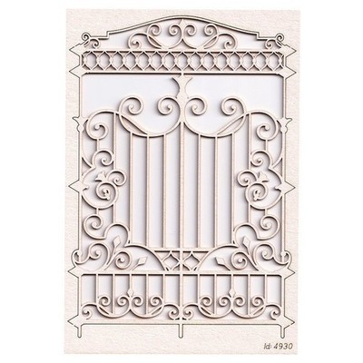 SCRAPINIEC Dekorpappe Die Cut Chipboard Dekoration, Alamor Pforte Gate 4930