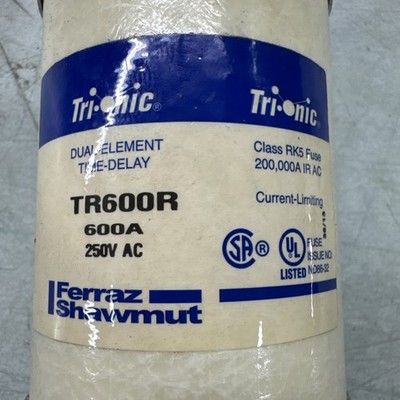 Ferraz Shawmut TR600R 600A 250V Electrical Fuse Class RK5 Fuse FREE SHIPPING 