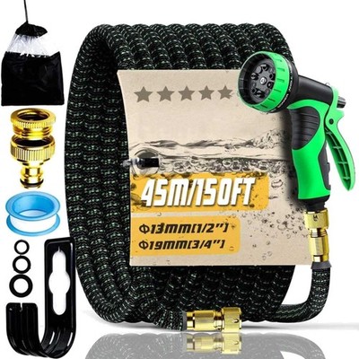 Gartenschlauch 150ft Wasserschlauch Latex knickfrei auslaufsicher 10 Funktionen