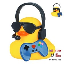 Gaming Rubber Duck with Sunglasses Headphones - Squeaky Duck with Style 8