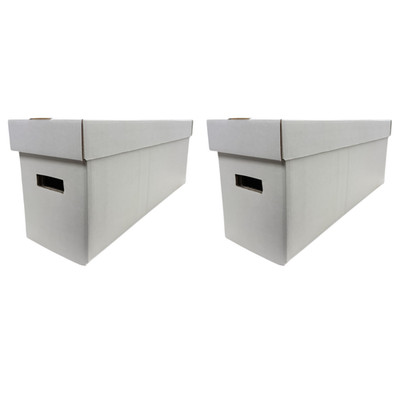 2 Long Comic Book Box   Comic Storage Boxes Holds 200 225 Comics Box Woodhaven