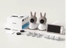 2K Split-Screen Baby Monitor, 5" Audio Baby Monitor with 2 Cameras, WiFi Smart