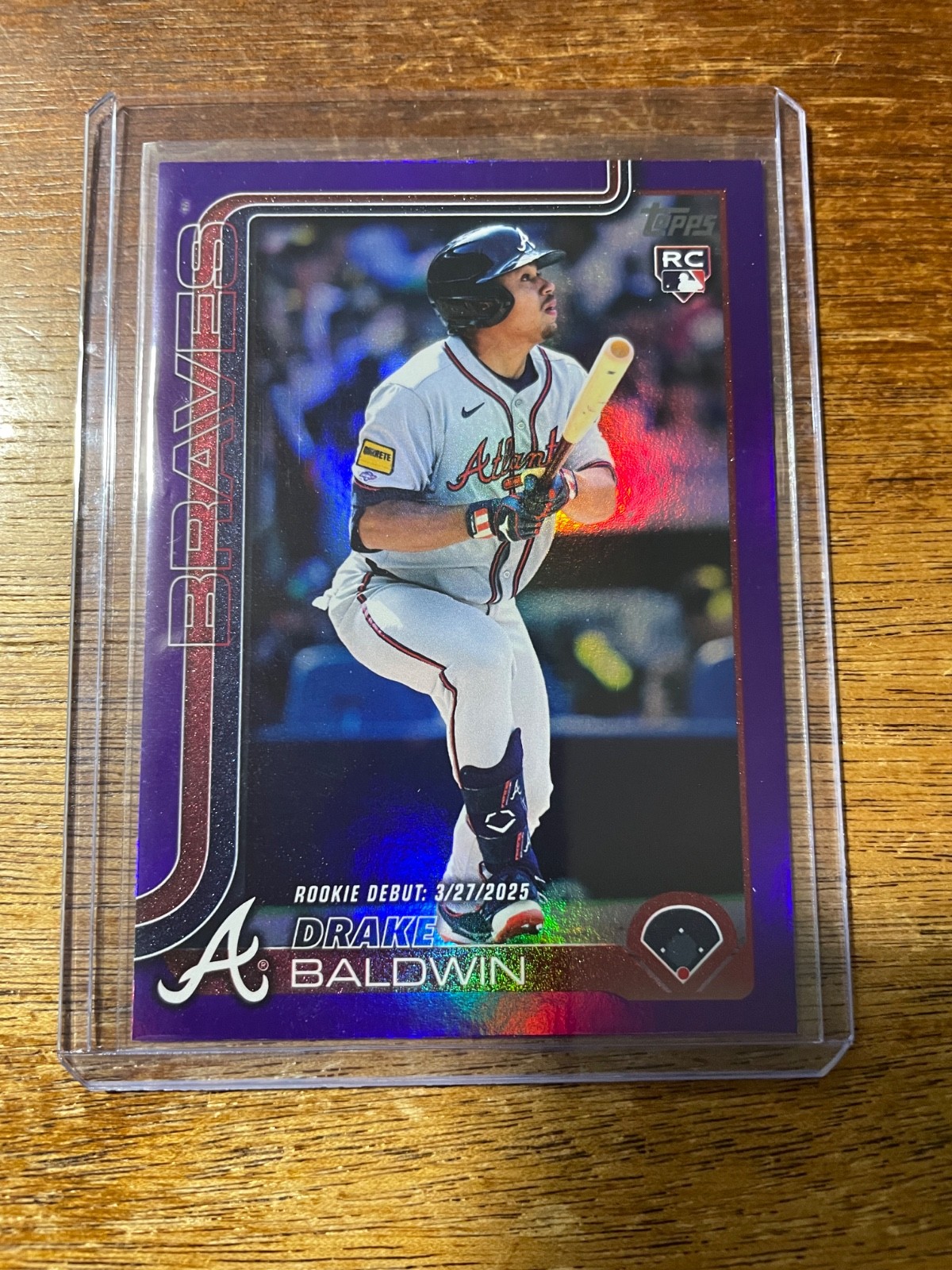 DRAKE BALDWIN 2025 Topps Update #US113 Rookie Debut Purple Rainbow Foil RC /250