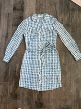 Tory Burch Tunic Shirt Dress Plaid Blue/Purple Size 2 EUC