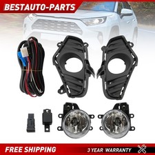 Fog Light Lamp For Toyota RAV4 2019-2025 Bezel Harness Switch Kit Halogen Bulbs