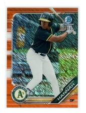 2019 Bowman Chrome ORANGE REFRACTOR PROSPECT ROOKIE Jameson Hannah /25