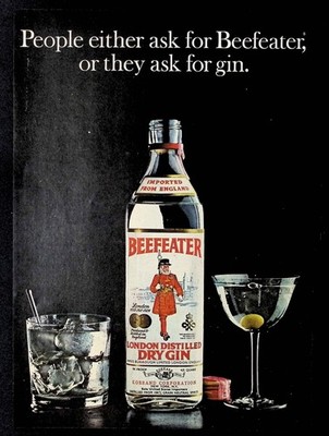 Beefeater London Distilled Dry Gin, Alcohol 1973 Print Advertisement