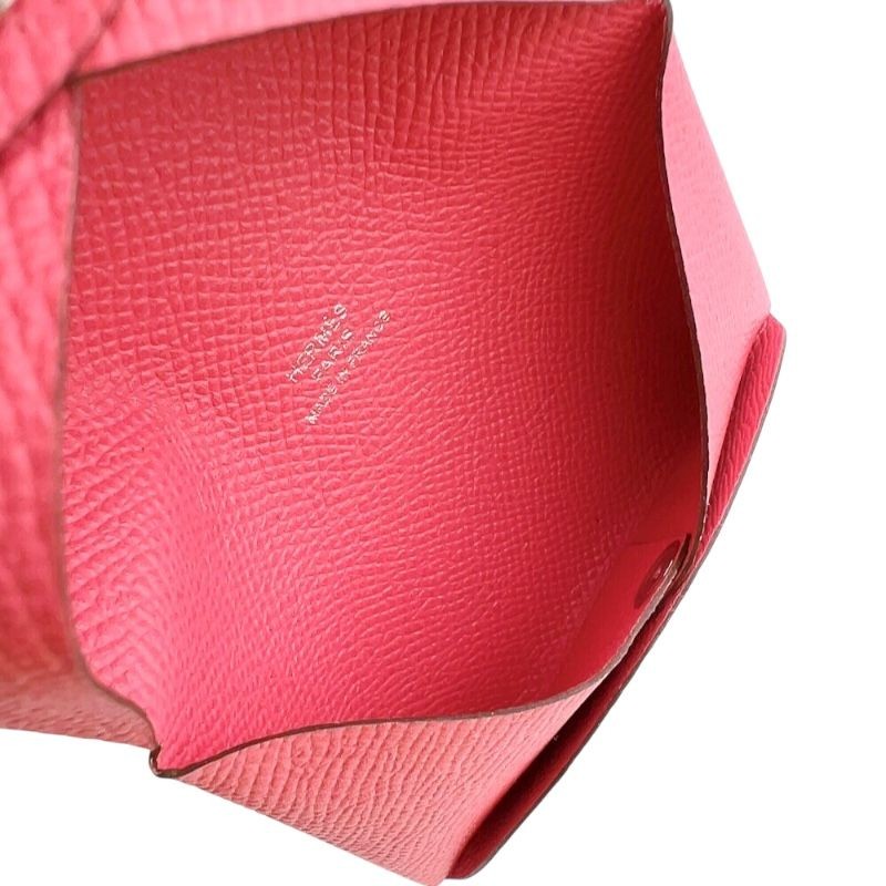 Hermes Calvi Card Case Veau Epsom Rose Azalee 4.1in Unisex Pre-owned thumbnail 9