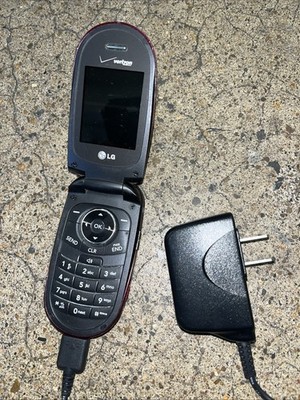Verizon Wireless LG VX8350R Burgundy Camera Flip-phone - Works But No Battery