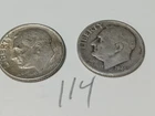 Silver Roosevelt Dimes X 2  114   ***FREE SHIPPING***