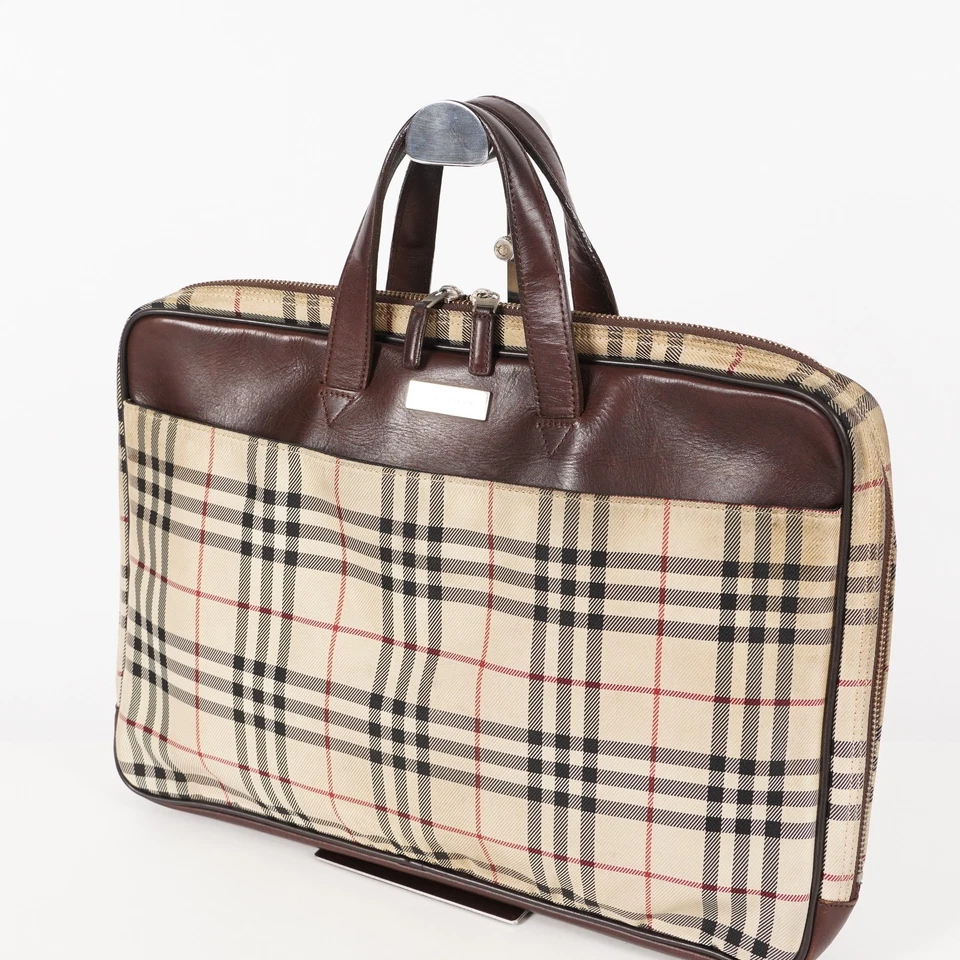 BURBERRY Nova Check 2Way Briefcase Business Bag  XY156 - Image 4 of 4
