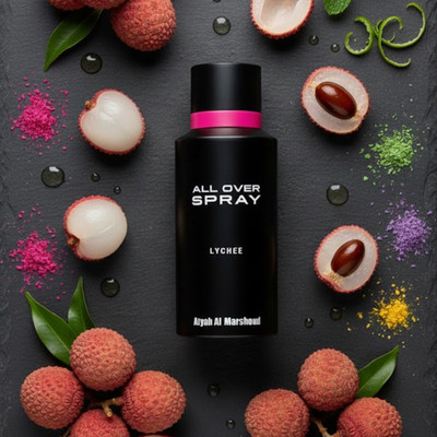Atyab Al Marshoud All Over Spray Lychee 125ml | Fruity Floral Musk Long Lasting