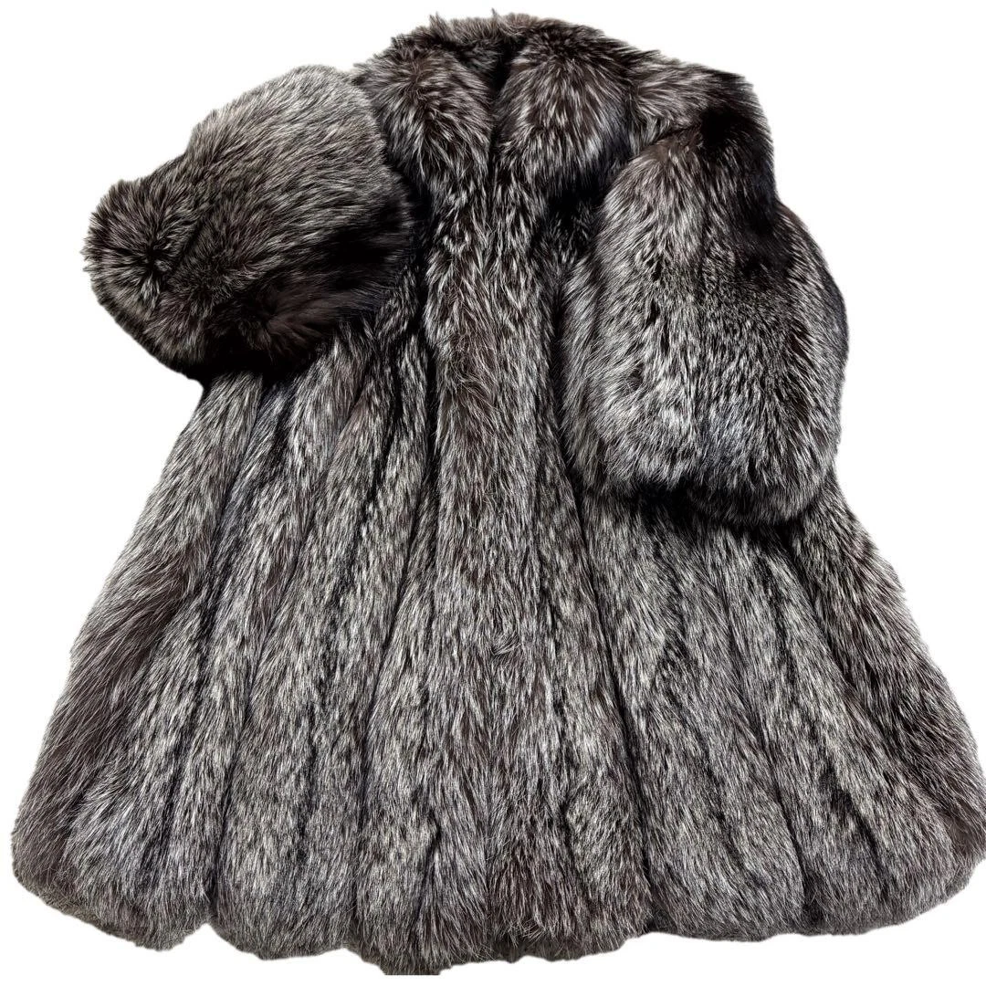 Vintage Silver Fox Coat In Women's Coats & Jackets for sale - eBay