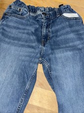 Wrangler Jeans Boys 14 Husky Straight Leg Medium Wash Adjustable Waist