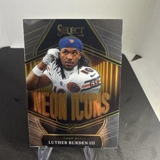 2025 Select Luther Burden III (RC) NEON ICONS #2 Chicago Bears!