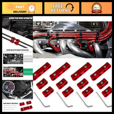 4pcs Spark Plug Wire Separator Set Aluminum Holder Looms Organizer For 8-10mm W 4pcs Spark Plug Wire Separator Set Aluminum Holder Looms Organizer For 8-10mm W