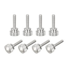 Knurled Thumb Screws, M3x14mm Flat Brass Bolts Grip Knobs, Nickel Plated 8Pcs