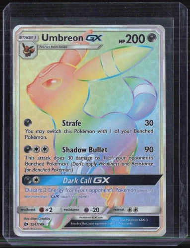 2017 Pokemon Sun & Moon Secret #154 Umbreon GX