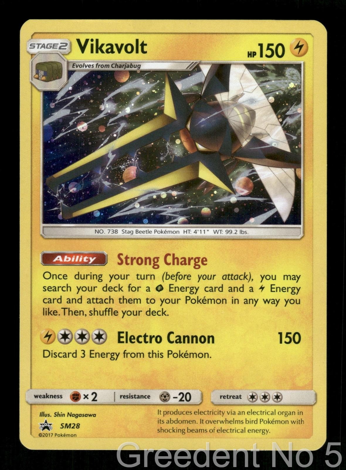 Vikavolt - SM28 Holo Promo Sun & Moon Promo Pokemon Lightly Played