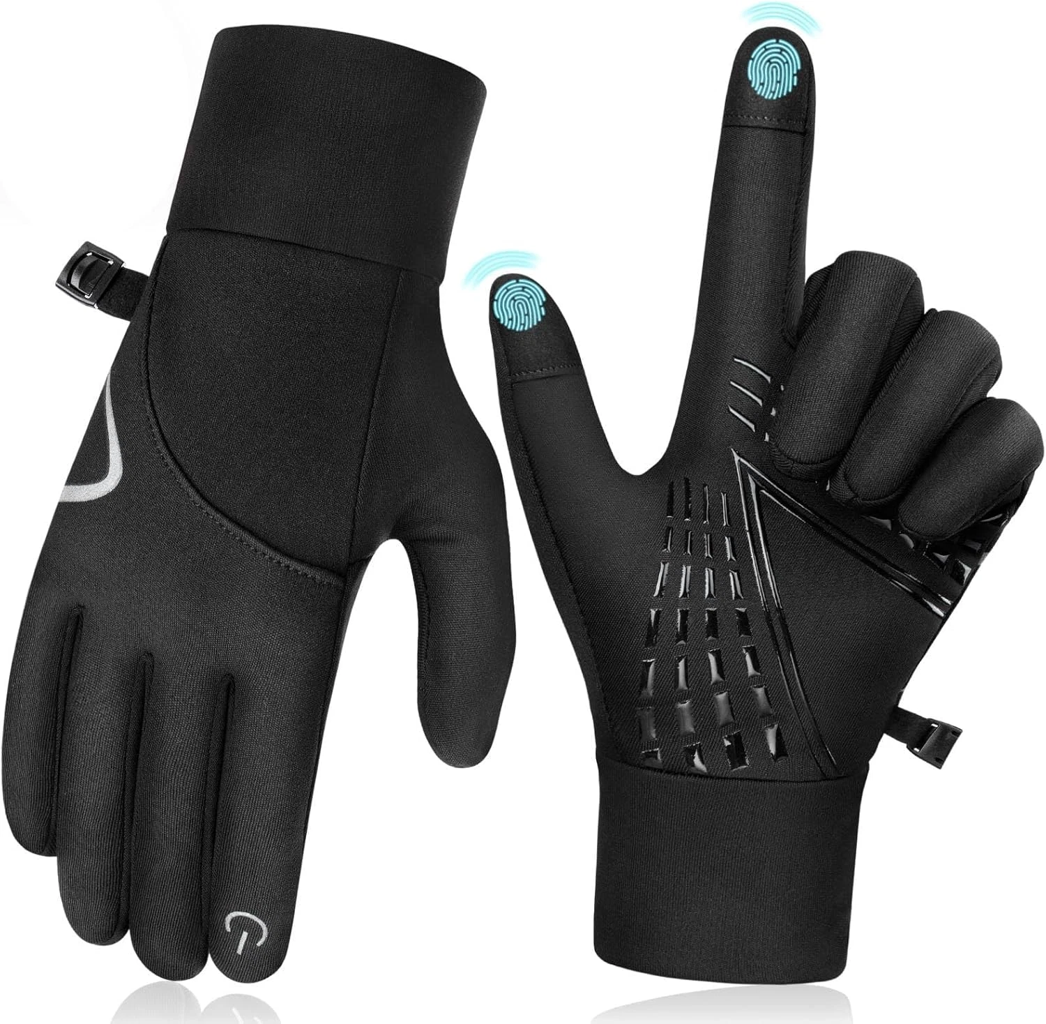 Winter Gloves Men Women, Warm Thermal Windproof Touchscreen Non-Slip,For Cycling