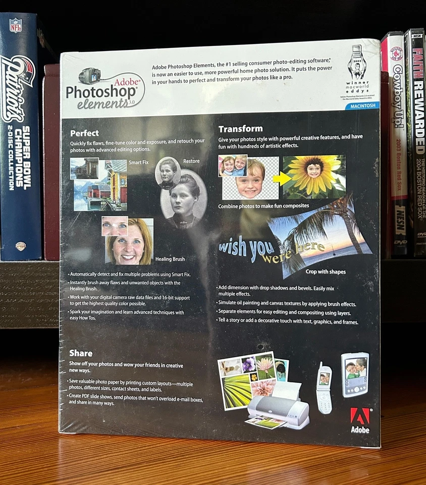 Adobe Photoshop Elements 3.0 for Macintosh NEVER OPENED Includes Healing Brush - Image 3 of 4