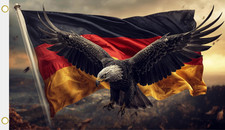 Fahne Flagge Adler mit Deutschland Flagge Motiv Nr. 15 Hissflagge 90 x 150 cm