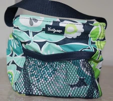 Thirty-One Island Blooms Storage Bag (6"x6"x6") With Black Handle